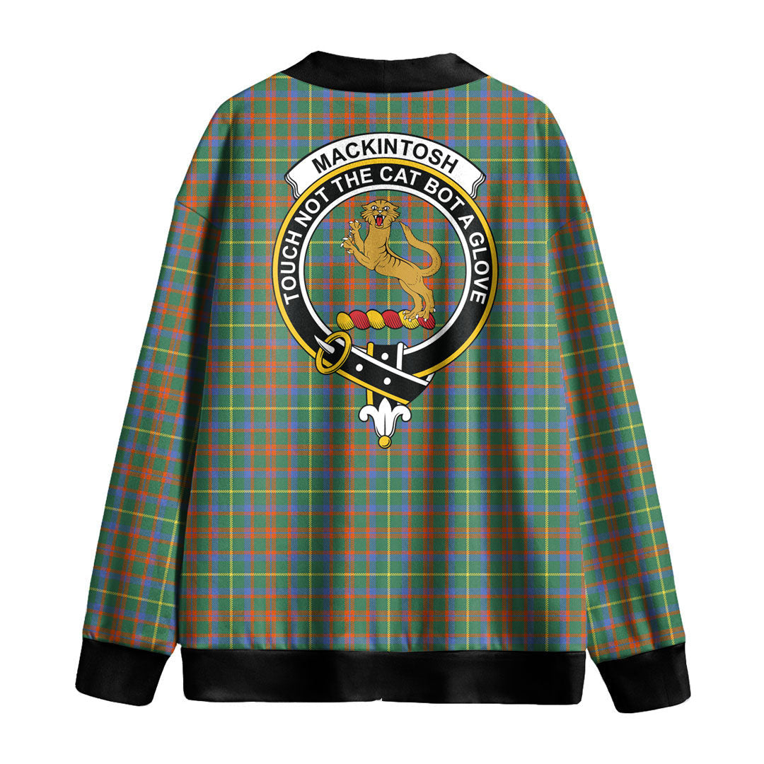 MacKintosh Hunting Ancient Tartan Crest Knitted Fleece Cardigan