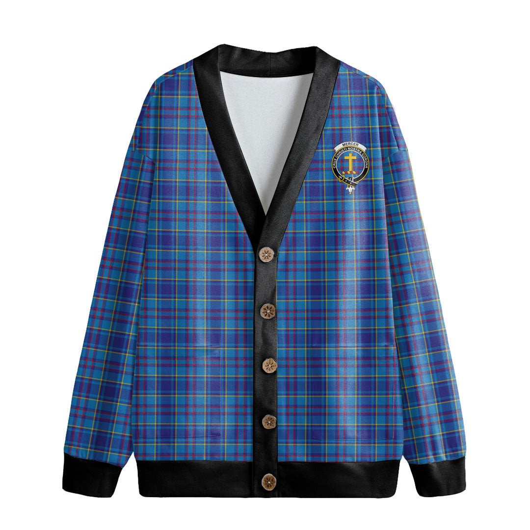 Mercer Modern Tartan Crest Knitted Fleece Cardigan