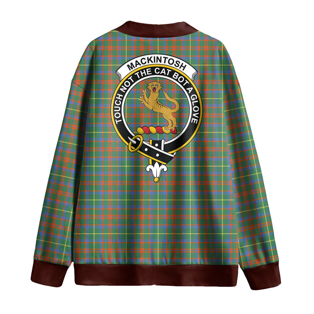 MacKintosh Hunting Ancient Tartan Crest Knitted Fleece Cardigan