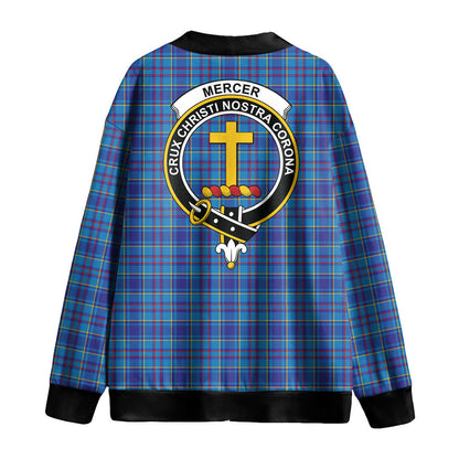 Mercer Modern Tartan Crest Knitted Fleece Cardigan