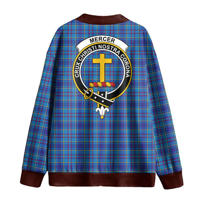 Mercer Modern Tartan Crest Knitted Fleece Cardigan