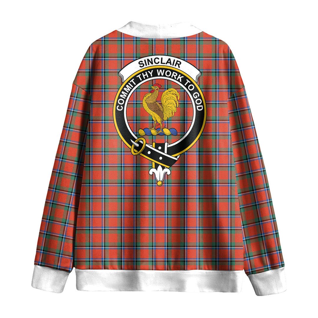 Sinclair Ancient Tartan Crest Knitted Fleece Cardigan