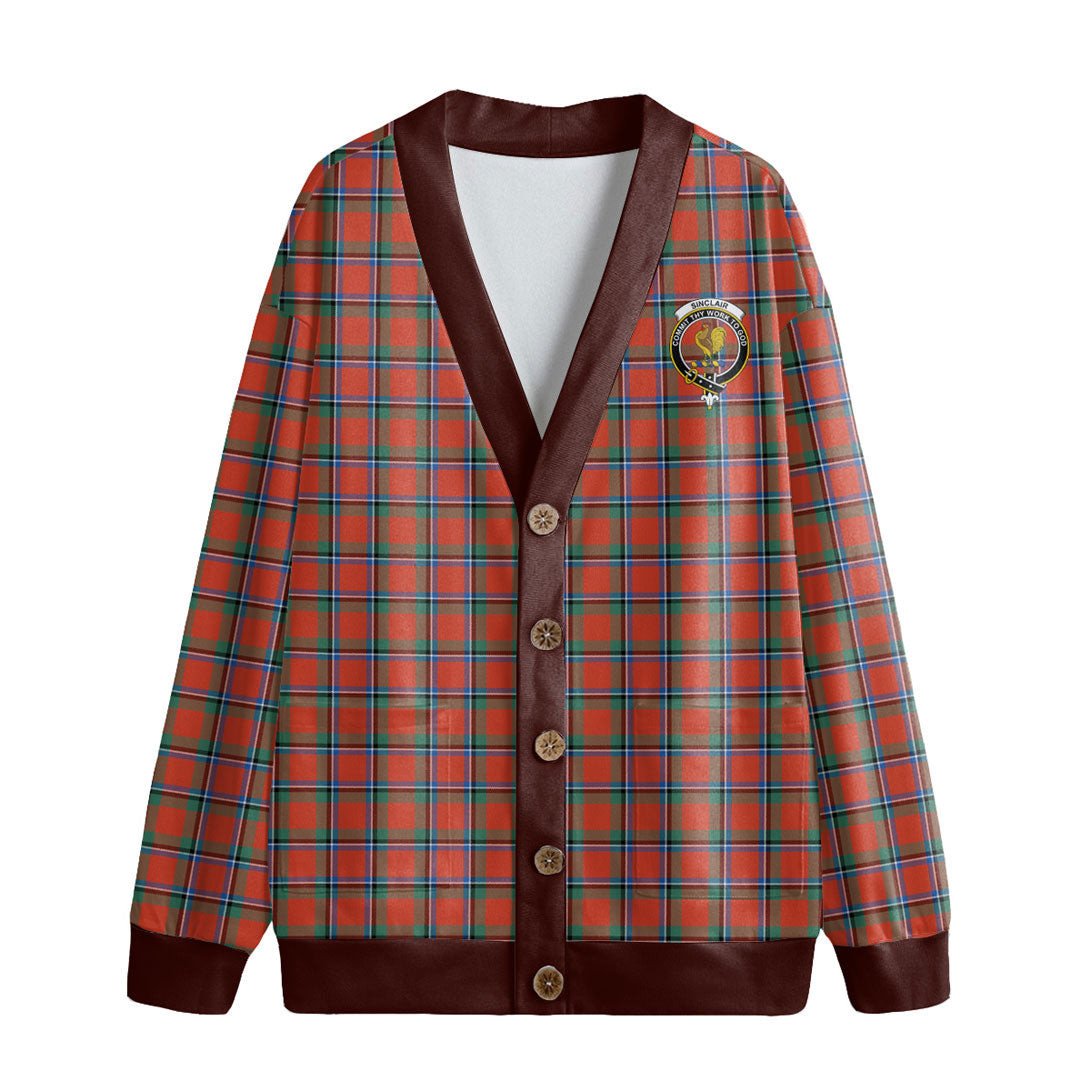 Sinclair Ancient Tartan Crest Knitted Fleece Cardigan