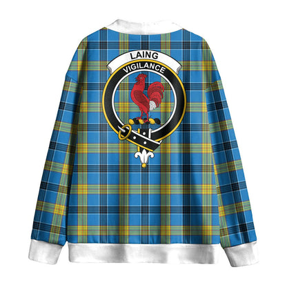 Laing Tartan Crest Knitted Fleece Cardigan