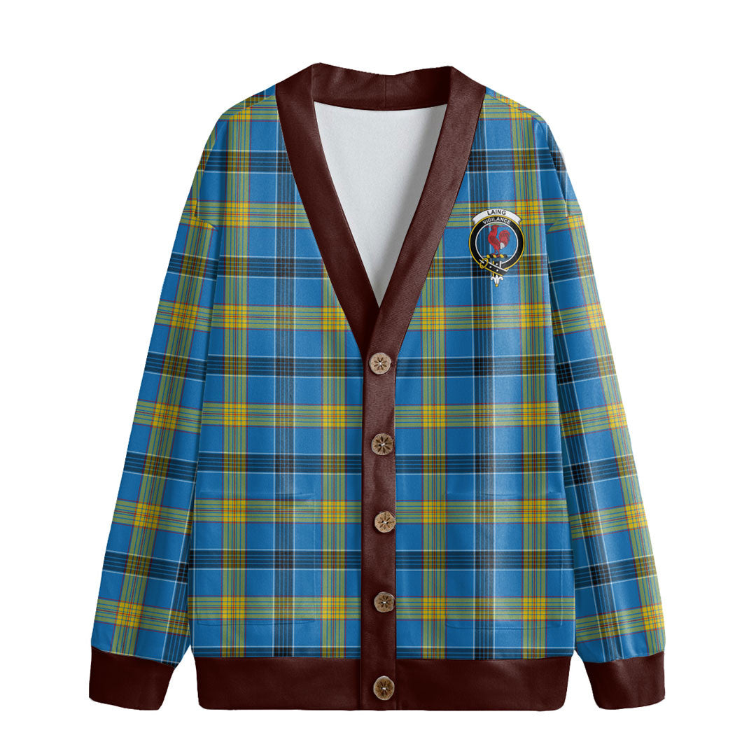 Laing Tartan Crest Knitted Fleece Cardigan