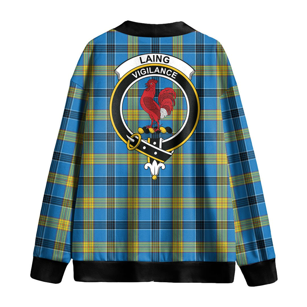 Laing Tartan Crest Knitted Fleece Cardigan