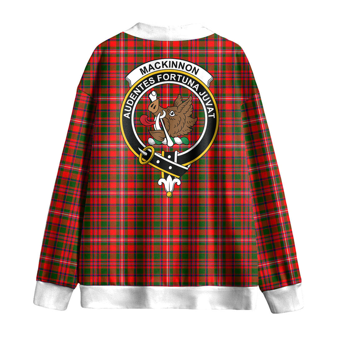 MacKinnon Modern Tartan Crest Knitted Fleece Cardigan