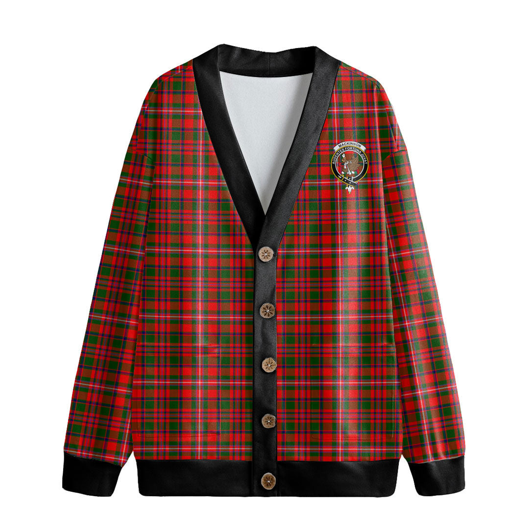 MacKinnon Modern Tartan Crest Knitted Fleece Cardigan