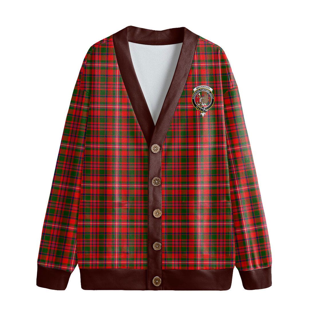 MacKinnon Modern Tartan Crest Knitted Fleece Cardigan