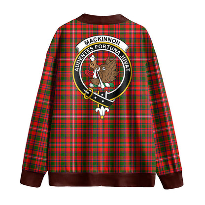 MacKinnon Modern Tartan Crest Knitted Fleece Cardigan