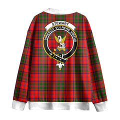 Stewart of Appin Modern Tartan Crest Knitted Fleece Cardigan