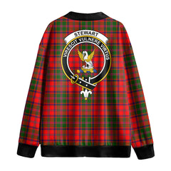 Stewart of Appin Modern Tartan Crest Knitted Fleece Cardigan
