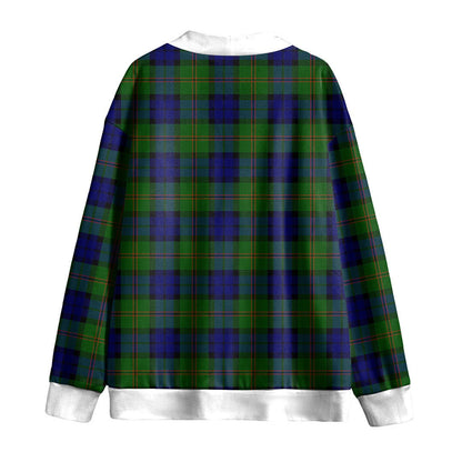 Dundas Modern Tartan Plaid Knitted Fleece Cardigan