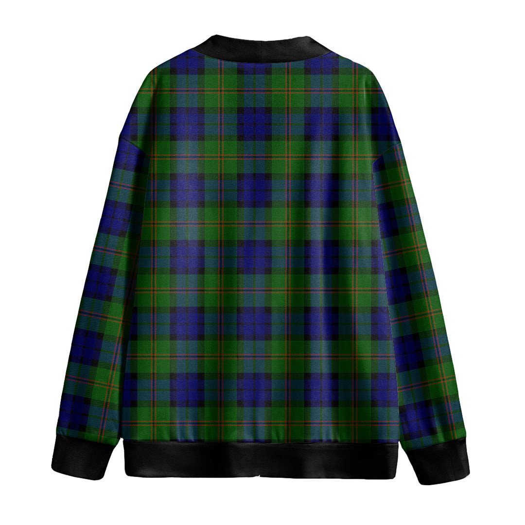 Dundas Modern Tartan Plaid Knitted Fleece Cardigan