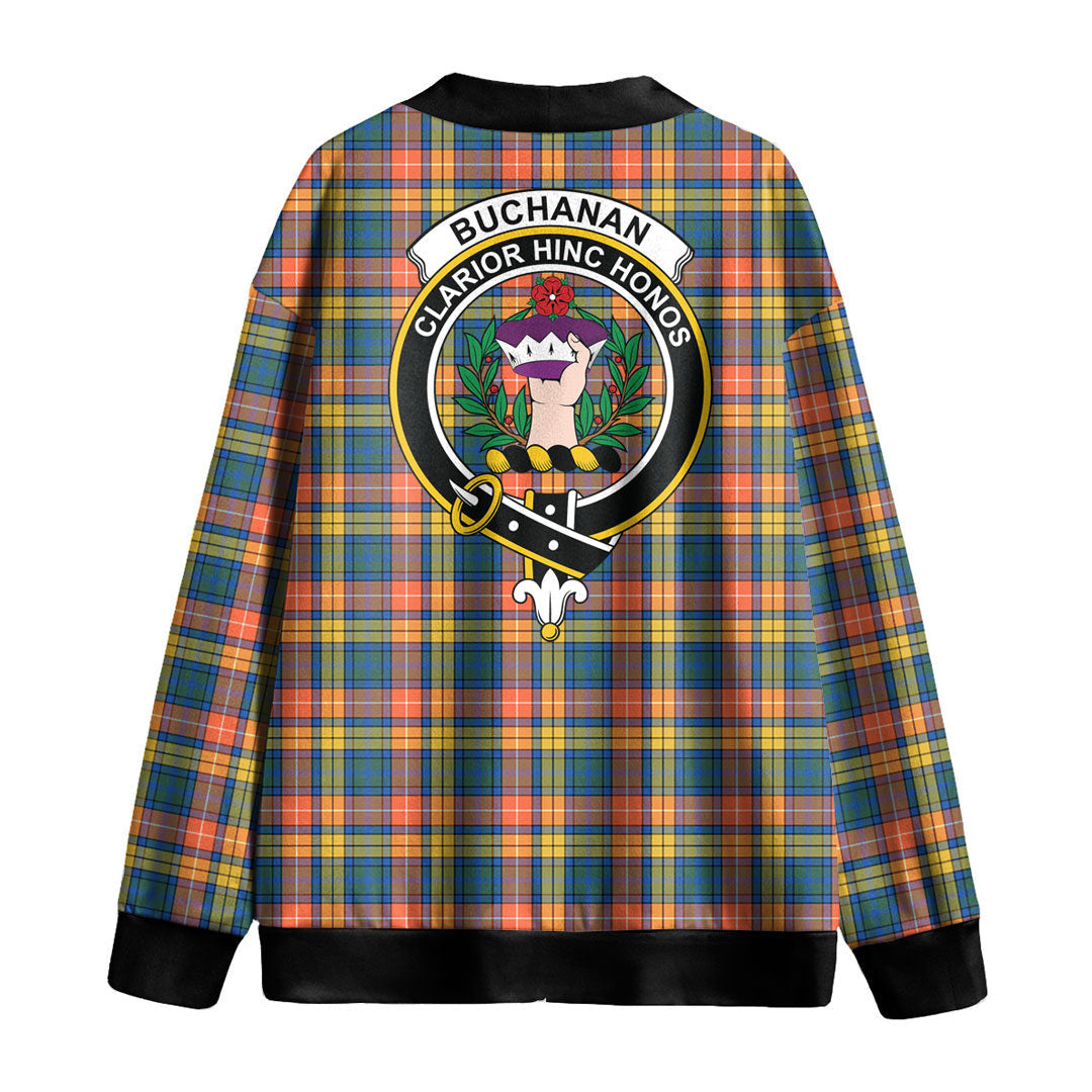 Buchanan Ancient Tartan Crest Knitted Fleece Cardigan