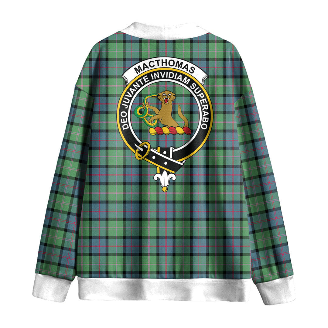 MacThomas Ancient Tartan Crest Knitted Fleece Cardigan