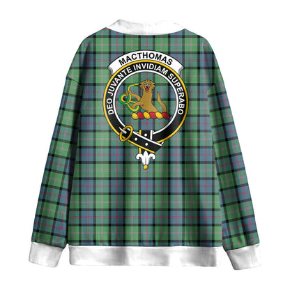 MacThomas Ancient Tartan Crest Knitted Fleece Cardigan