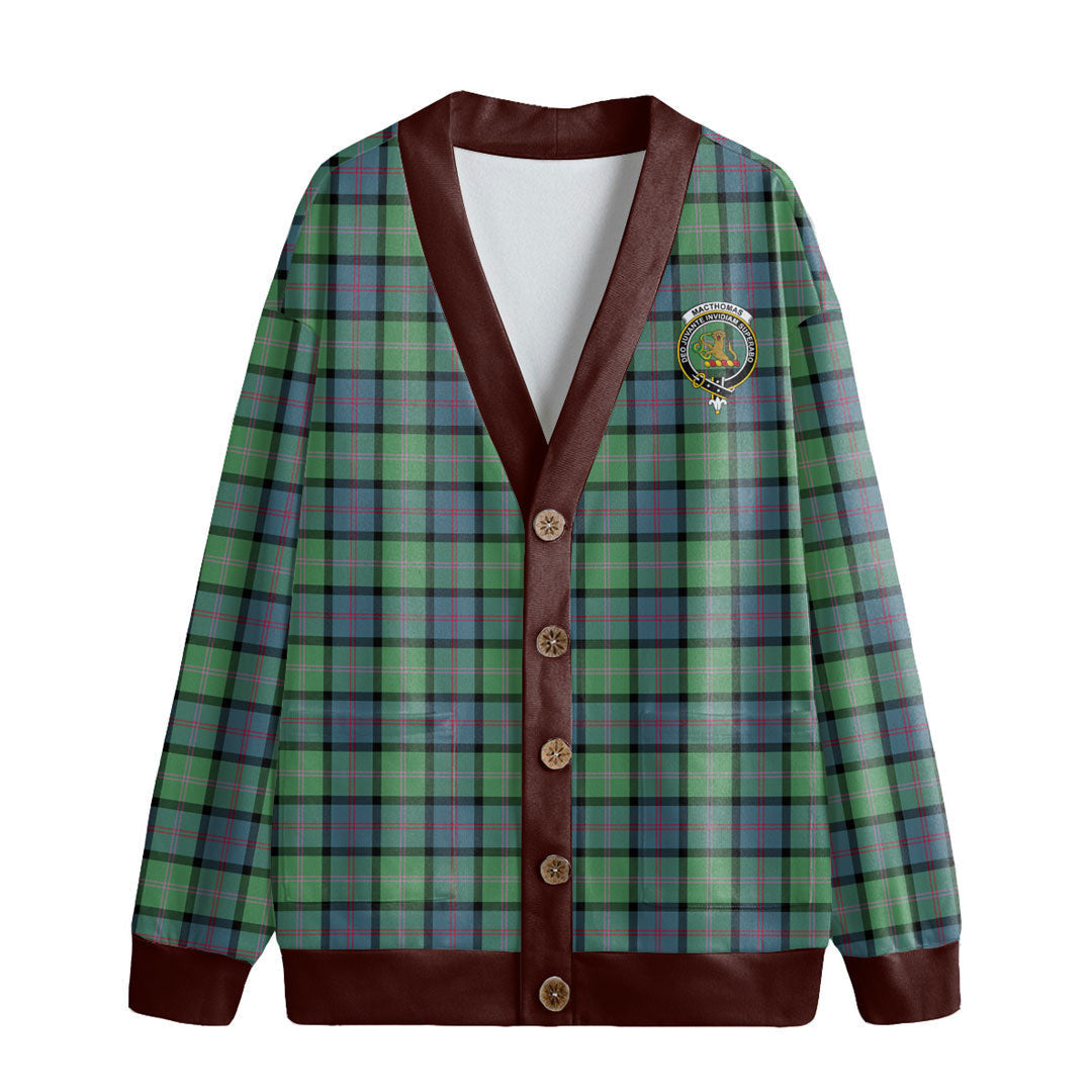 MacThomas Ancient Tartan Crest Knitted Fleece Cardigan