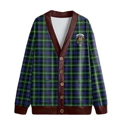 Baillie Modern Tartan Crest Knitted Fleece Cardigan