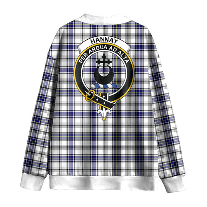 Hannay Modern Tartan Crest Knitted Fleece Cardigan