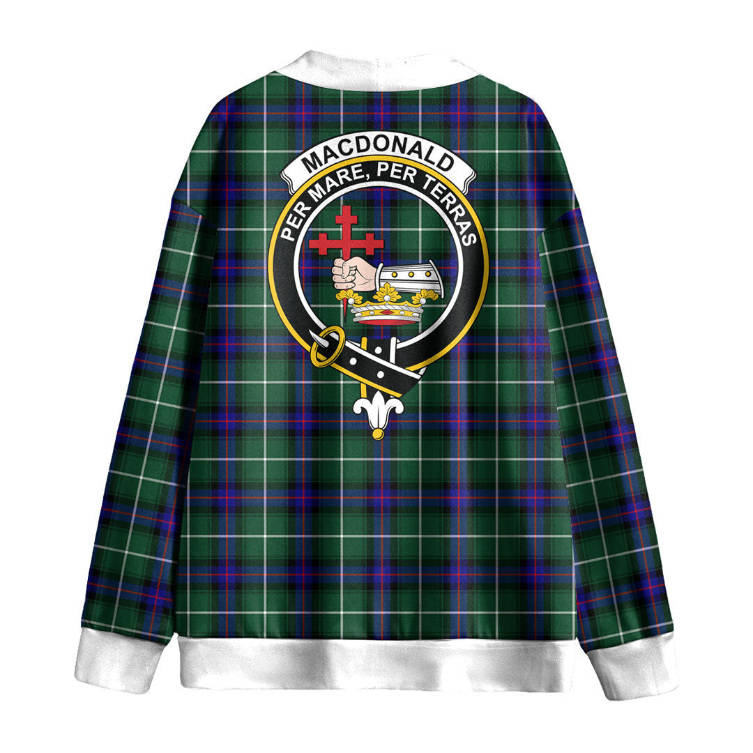 MacDonald of the Isles Hunting Modern Tartan Crest Knitted Fleece Cardigan