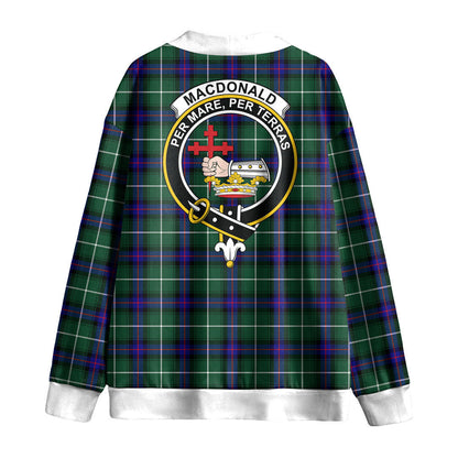 MacDonald of the Isles Hunting Modern Tartan Crest Knitted Fleece Cardigan