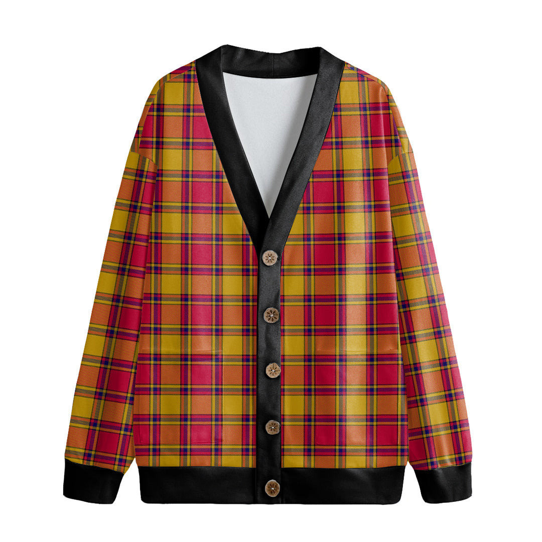 Scrymgeour Tartan Plaid Knitted Fleece Cardigan