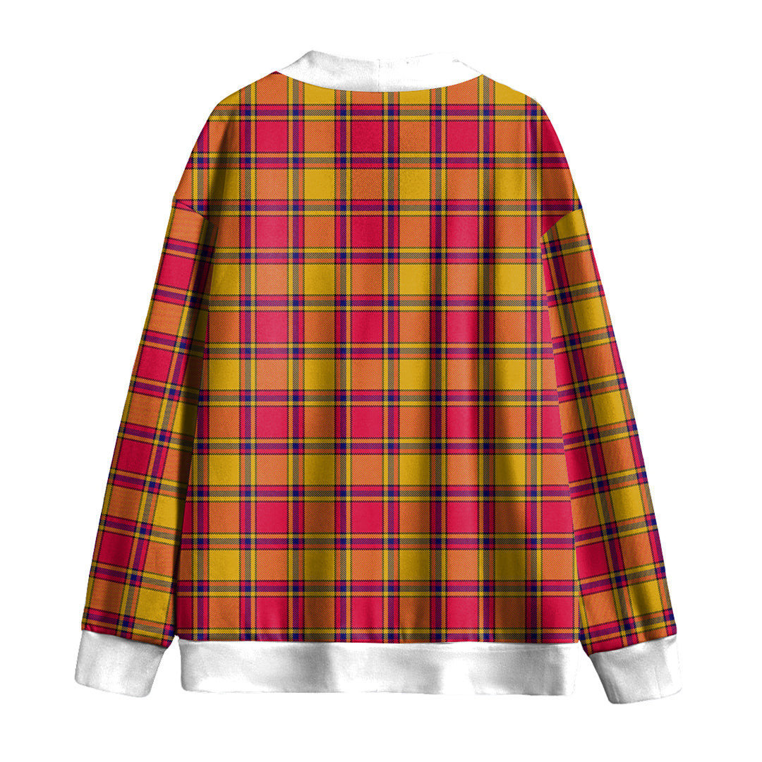 Scrymgeour Tartan Plaid Knitted Fleece Cardigan