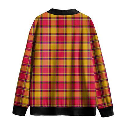 Scrymgeour Tartan Plaid Knitted Fleece Cardigan