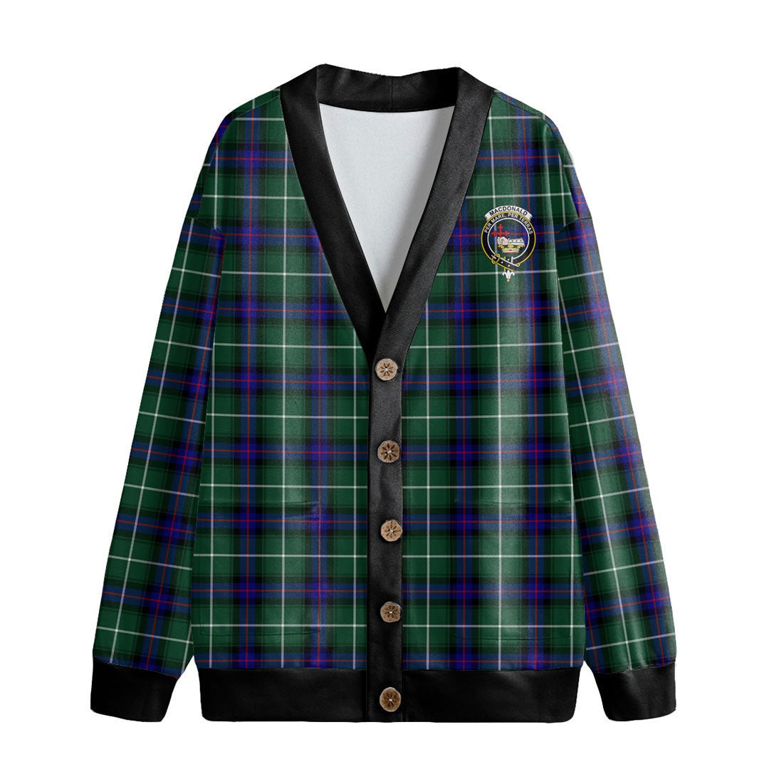 MacDonald of the Isles Hunting Modern Tartan Crest Knitted Fleece Cardigan