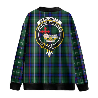 MacDonald of the Isles Hunting Modern Tartan Crest Knitted Fleece Cardigan