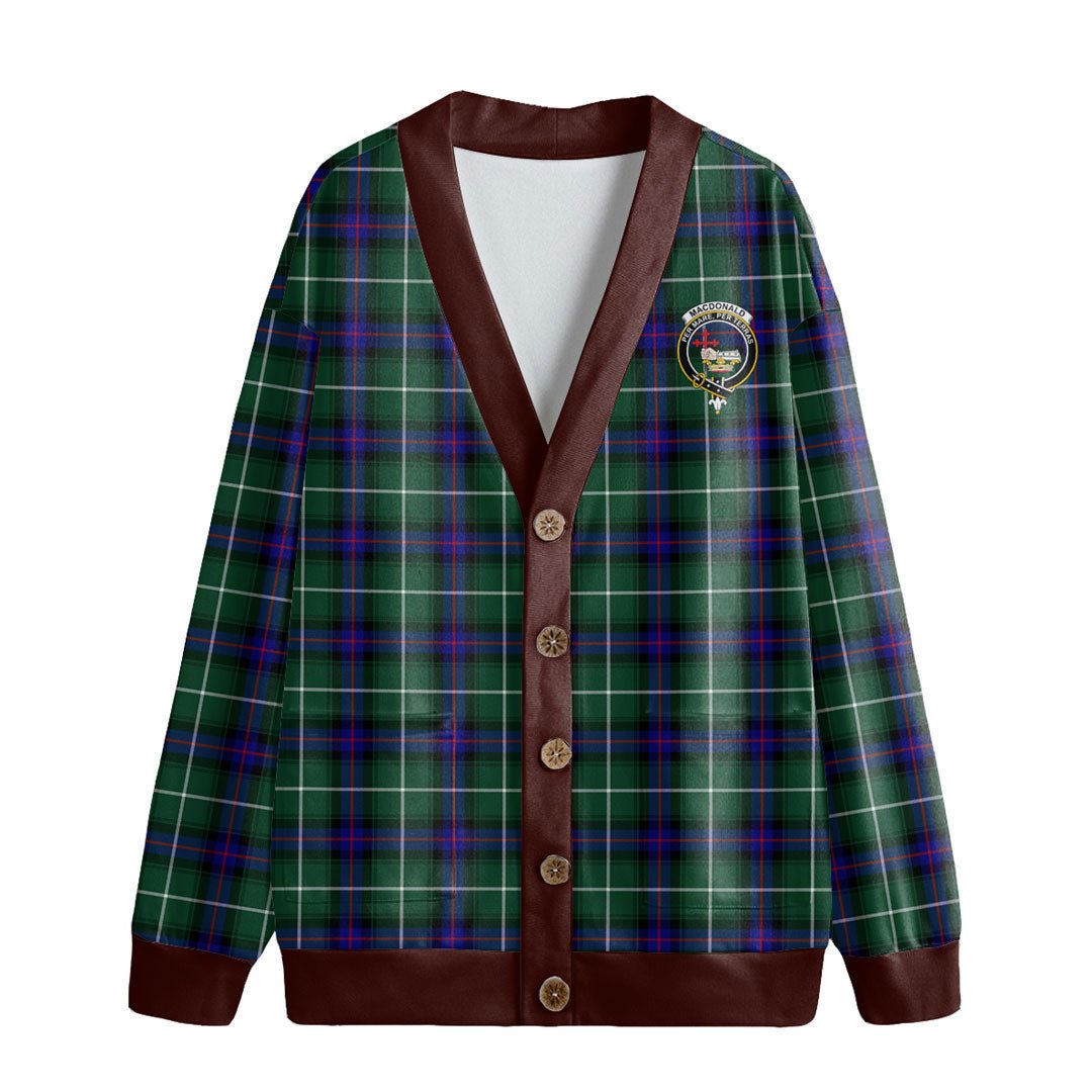 MacDonald of the Isles Hunting Modern Tartan Crest Knitted Fleece Cardigan