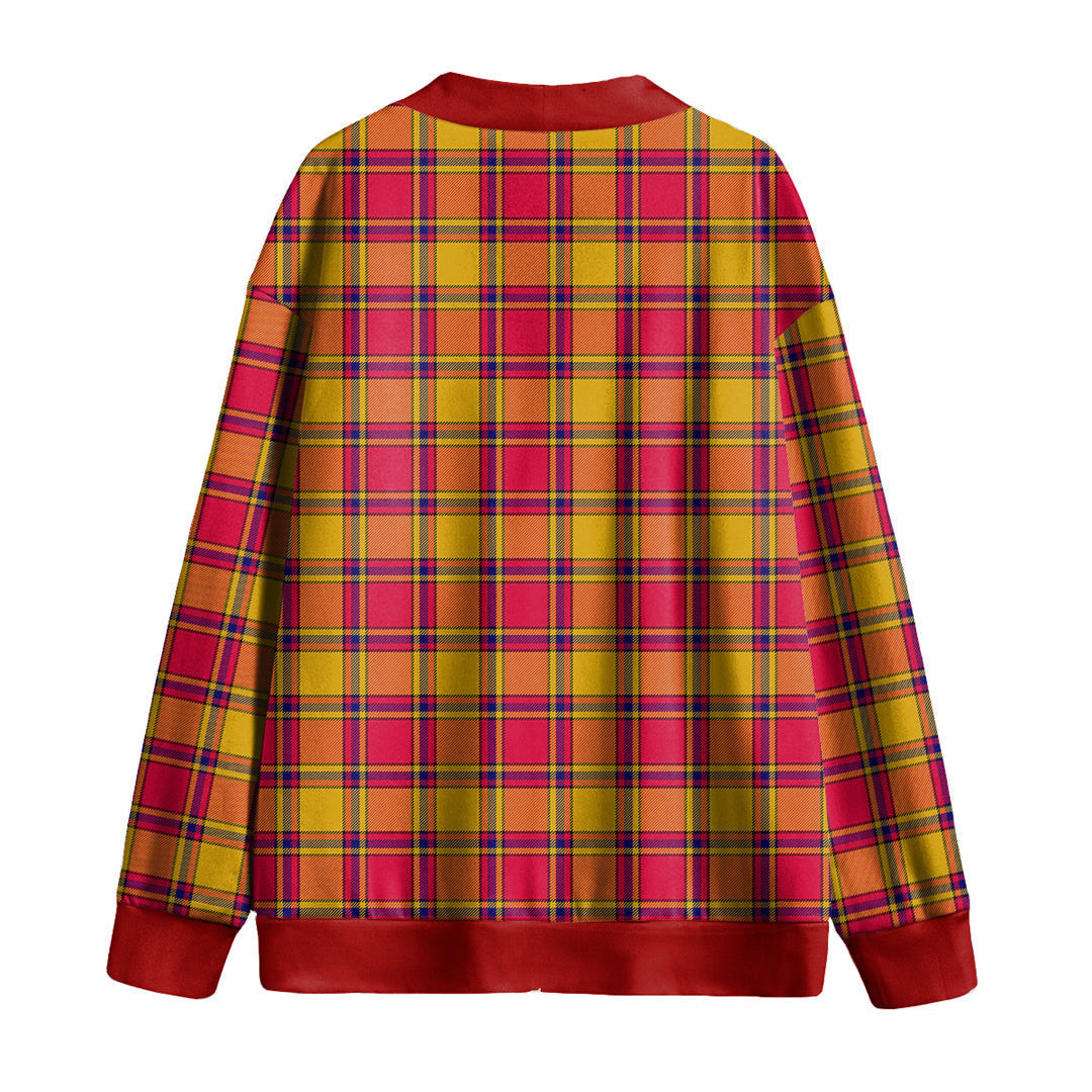 Scrymgeour Tartan Plaid Knitted Fleece Cardigan