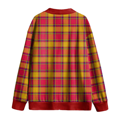 Scrymgeour Tartan Plaid Knitted Fleece Cardigan