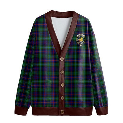 Campbell of Cawdor Modern Tartan Crest Knitted Fleece Cardigan