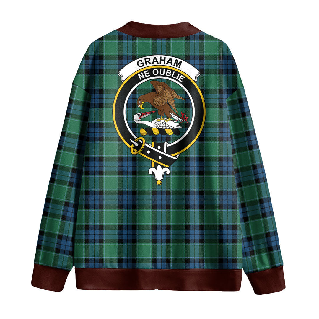 Graham of Menteith Ancient Tartan Crest Knitted Fleece Cardigan