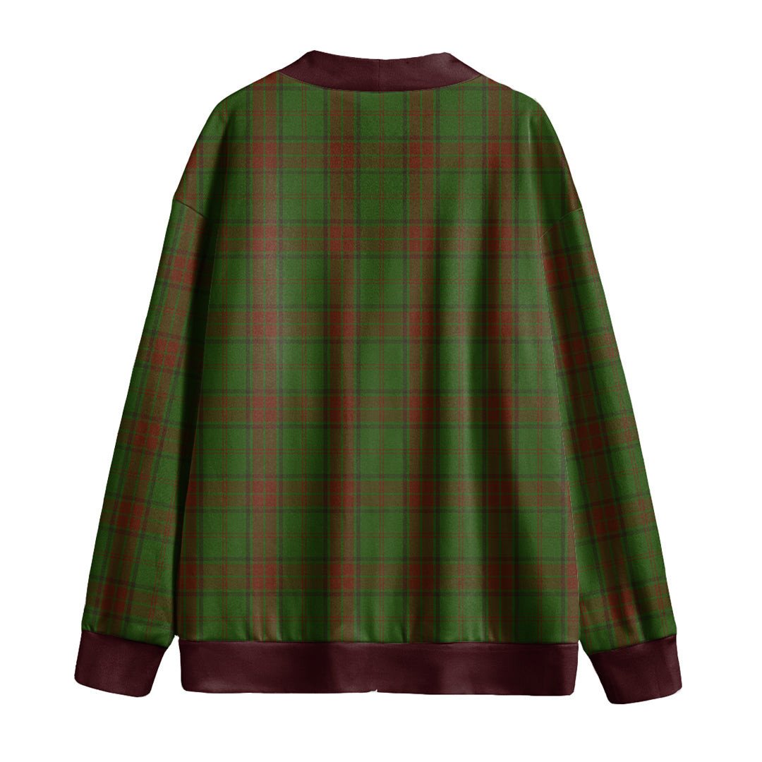 Maxwell Hunting Tartan Plaid Knitted Fleece Cardigan