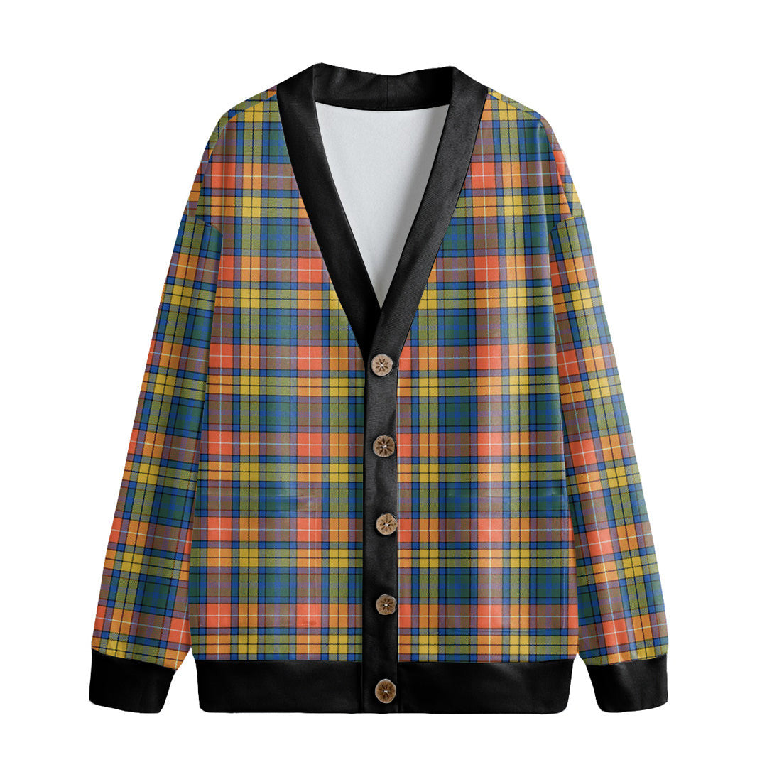 Buchanan Ancient Tartan Plaid Knitted Fleece Cardigan