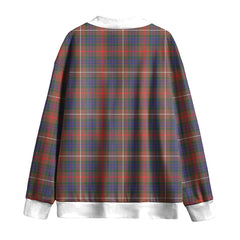 Fraser Hunting Modern Tartan Plaid Knitted Fleece Cardigan
