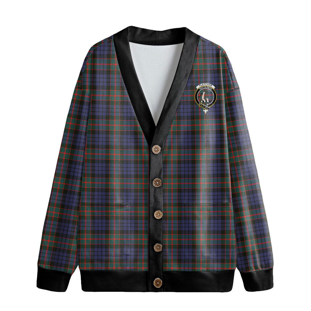 Fletcher of Dunans Tartan Crest Knitted Fleece Cardigan