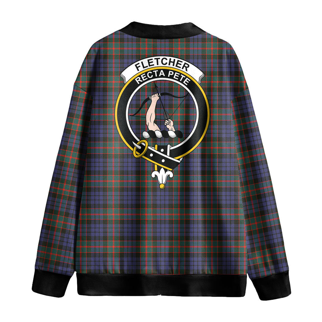 Fletcher of Dunans Tartan Crest Knitted Fleece Cardigan