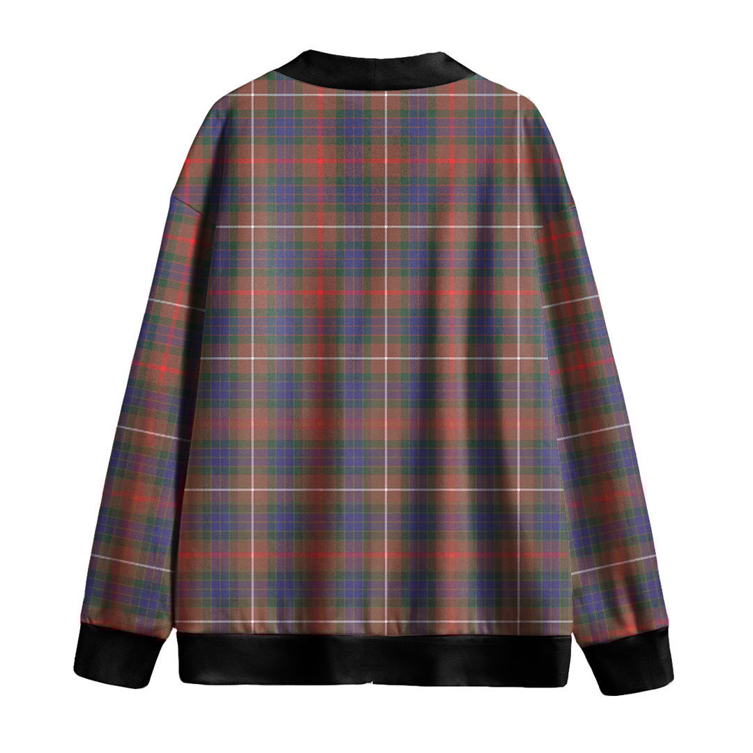 Fraser Hunting Modern Tartan Plaid Knitted Fleece Cardigan