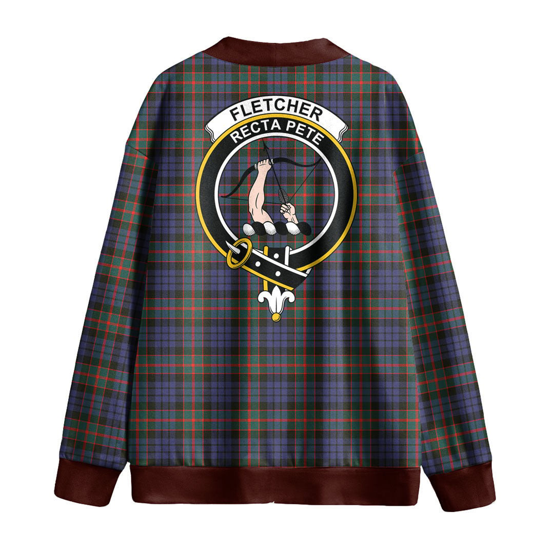 Fletcher of Dunans Tartan Crest Knitted Fleece Cardigan