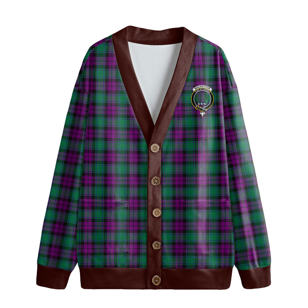 MacArthur Milton Tartan Crest Knitted Fleece Cardigan