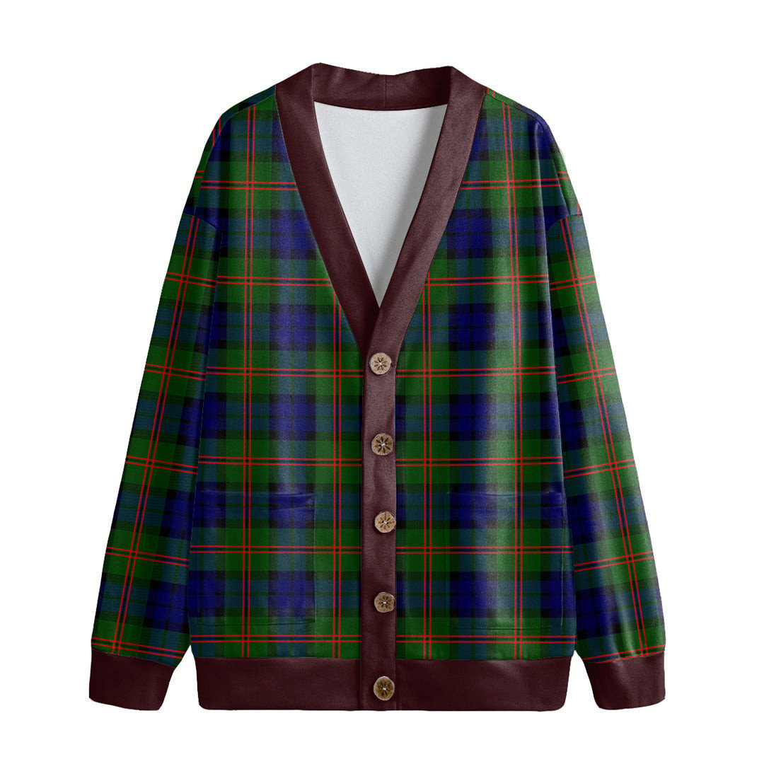 Dundas Modern 02 Tartan Plaid Knitted Fleece Cardigan