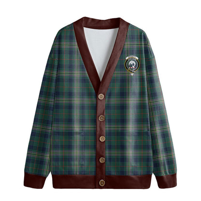 Kennedy Modern Tartan Crest Knitted Fleece Cardigan