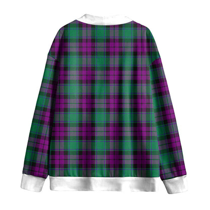 MacArthur Milton Tartan Plaid Knitted Fleece Cardigan