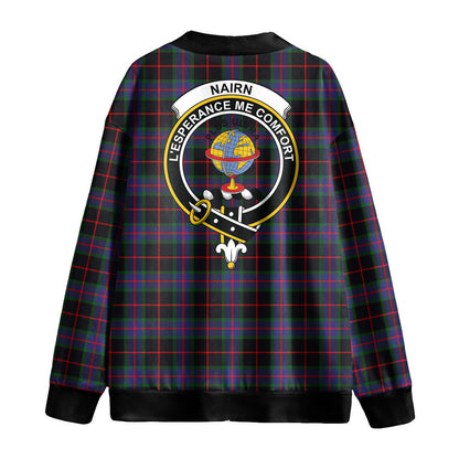 Nairn Tartan Crest Knitted Fleece Cardigan