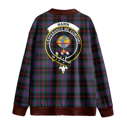 Nairn Tartan Crest Knitted Fleece Cardigan