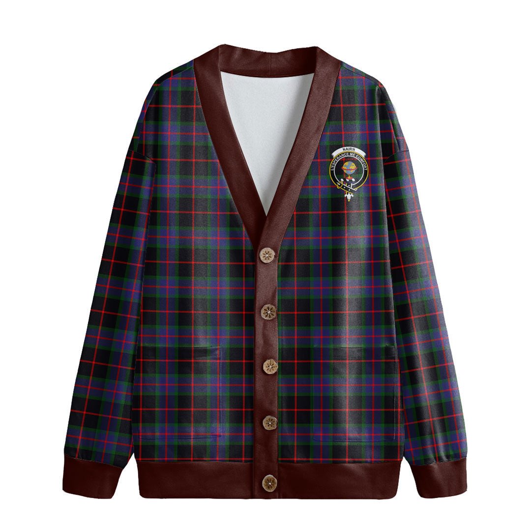 Nairn Tartan Crest Knitted Fleece Cardigan